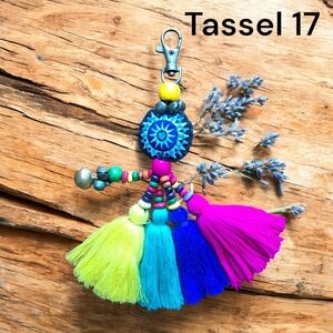 Vibrant Multicolor Tassel Keychain